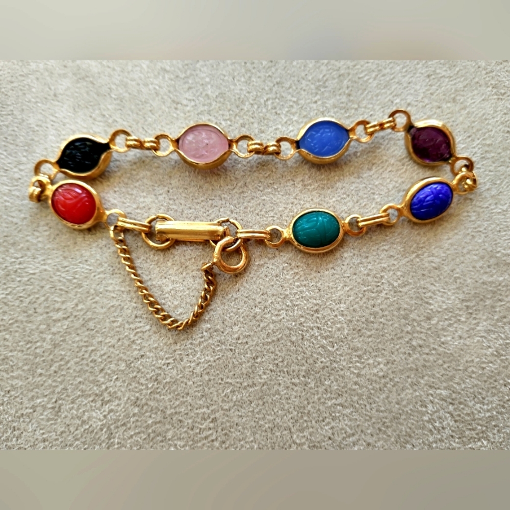 Source Unknown Multicolor Gemstone Bracelet - image 1